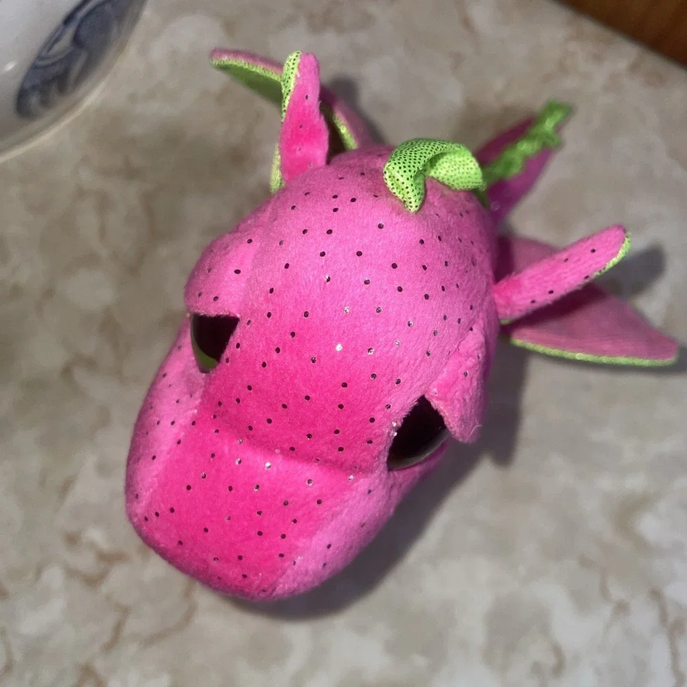 2016 Ty Darla Dragon Sparkle Eyes Foil Wings Neon Pink & Green‎ 6